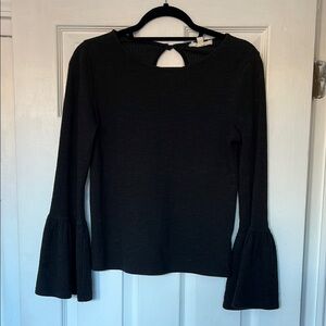 Black Bell Sleeve Top